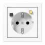 Jung LS5520.30WW Zásuvka FI-SCHUKO s FI 30 mA, alpská biela