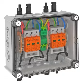 OBO VG-BC900S11 PV systémové riešenie v puzdre, 2x1 PV string na 2 výstupy, Typ 2 SPD, 900 V DC 5088565