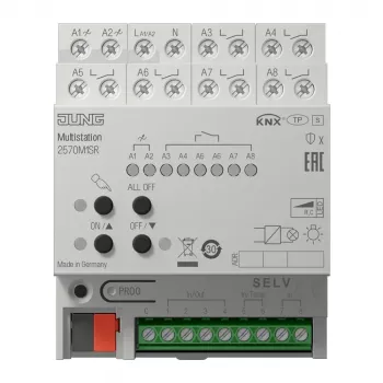 JUNG 2570M1SR KNX IP Multistation, DIN-lišta, 4 TE, Secure