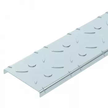 OBO Bettermann DBKR 100 FS Kryt z ryhovaného plechu pre pochôdzne káblové žľaby, 100x3000 mm, oceľ, pásovo pozinkovaný (6049119)