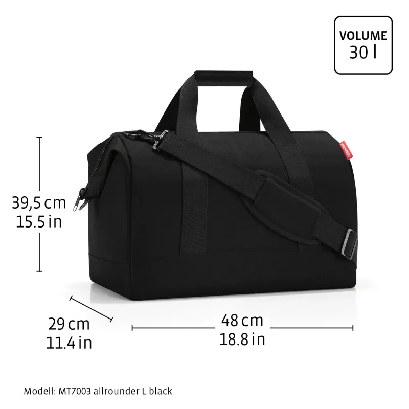 Reisenthel Allrounder L unisex lekársky kufrík so zipsom, sivý monochromatický polyester (MT7052)