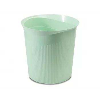 HAN Re-LOOP 13L okrúhly odpadkový kôš, pastelovo zelená, 100% PIR recyklovaný plast, štruktúrovaný 18148-805