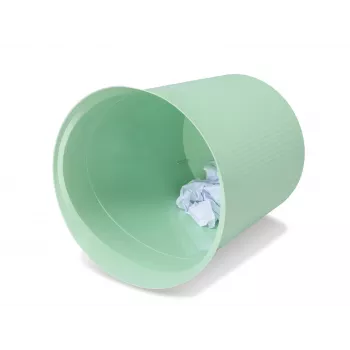 HAN Re-LOOP 13L okrúhly odpadkový kôš, pastelovo zelená, 100% PIR recyklovaný plast, štruktúrovaný 18148-805