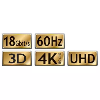 MAXTRACK C 215-2 L HDMI kábel 2 m čierny 4K Ultra HD 18 Gbps HDMI 2.0