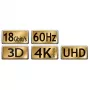 MAXTRACK C 215-2 L HDMI kábel 2 m čierny 4K Ultra HD 18 Gbps HDMI 2.0