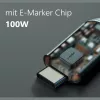 MAXTRACK C532-1L USB 2.0 špirálový kábel, USB-A na USB-C, 1 m, čierny, pozlátené kontakty
