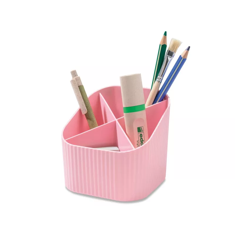HAN X-LOOP stojan na perá pastelovo ružový 4 priehradky 111x111x105 mm 17238-886D