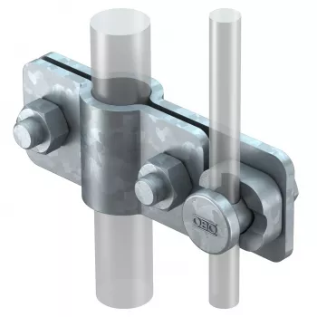 OBO Bettermann pripojovacia svorka 2710/25 25mm krížová svorka pre okrúhle a ploché vodiče (5001226)