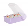 HAN CROCO A7 na šírku krabica na kartotéčne lístky, pastelovo fialové priesvitné telo s priehľadným vekom, polypropylén, 1 kus 997-887