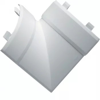 Hager EK4004059016 Plochý uhol pre 40x40mm PVC káblový kanál, dopravná biela