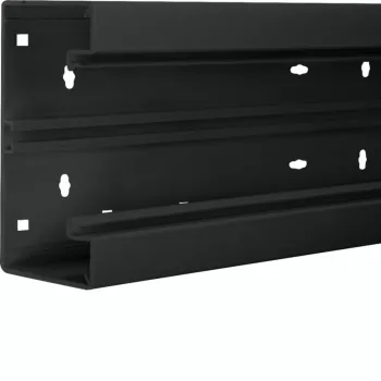 Hager BR6513019011 spodný diel káblového kanála 2000 mm x 130 mm čierna
