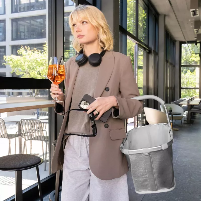 reisenthel Carrybag nákupný košík Silver Crackle BK7088 22L