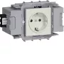 HAGER GS10019016 jednoduchá zásuvka Schuko s Wago Winsta Front-Snap-In, čisto biela