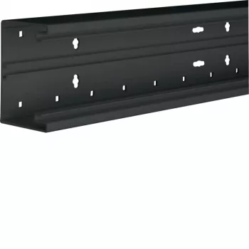Hager BR6510019011 Tehalit BR spodný diel káblového kanála, PVC, grafitová čierna, 80mm, predné zaistenie, 2m