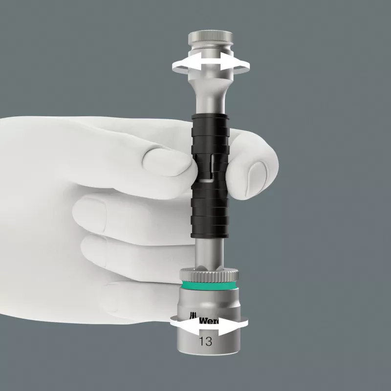 Wera 8100 SA 13 Zyklop Speed račňová hlava 1/4 palca pohon, 152 mm, chróm-vanád 05004022001