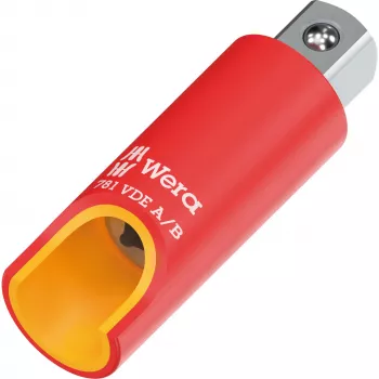 Wera 781 A/B VDE izolovaný adaptér nástrčného kľúča 1/4 palca štvorcový pohon s mechanickým zaistením 05024690001