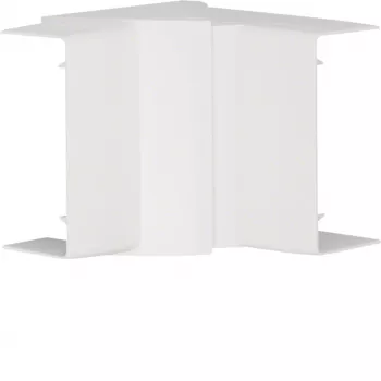 HAGER nastaviteľný vnútorný roh LFF4009049016 biela PVC pre LF/LFF 40x90mm káblový kanál