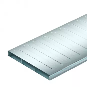 OBO Bettermann podlahový káblový kanál S3 35038-2, 2-dielny, 350x38 mm, 2000 mm, pozinkovaná oceľ 7400289