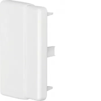 HAGER LFF6009069016 nastaviteľný koncový diel pre 60x90 mm káblový kanál, dopravná biela (RAL 9016)