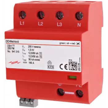 DEHN 941315 DSH TT 255 FM Typ 1+2 bleskozvod pre 3-fázové TT/TN-S systémy