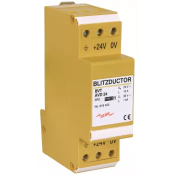 DEHN 918422 BLITZDUCTOR VT kombinovaný bleskozvod a prepäťová ochrana pre DC napájacie systémy, 24 V DC, Typ 1+2 SPD