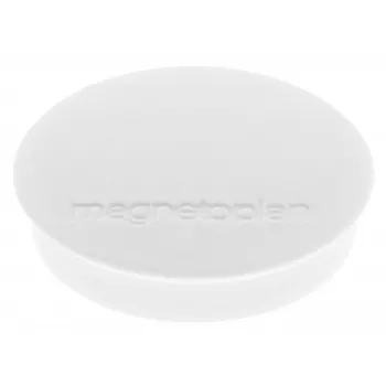 magnetoplan Discofix Okrúhly magnet štandard, biela, plnohmotný ferit, prídržná sila 0,7 kg (1664200)