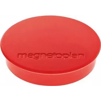 Magnetoplan Discofix Okrúhly magnet štandard, červená, feritové plné jadro, 0,7 kg prídržná sila (1664206)