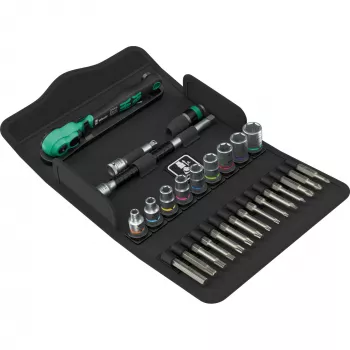 Wera 8100 SA 15 Zyklop prepínacia račňa 1/4 inch pohon s otočnou hlavou a rukoväťou Kraftform 05005542001