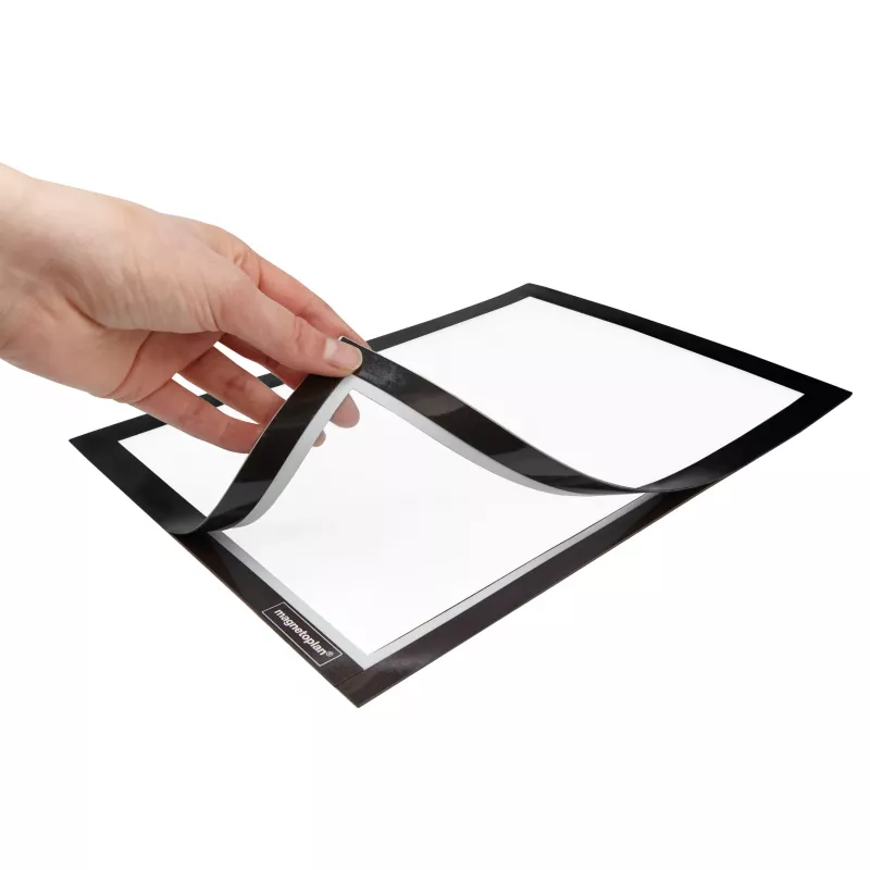 MAGNETOPLAN HOLTZ magnetofix obojstranný samolepiaci informačný rámik, DIN A6, čierny, otvárací 1132112