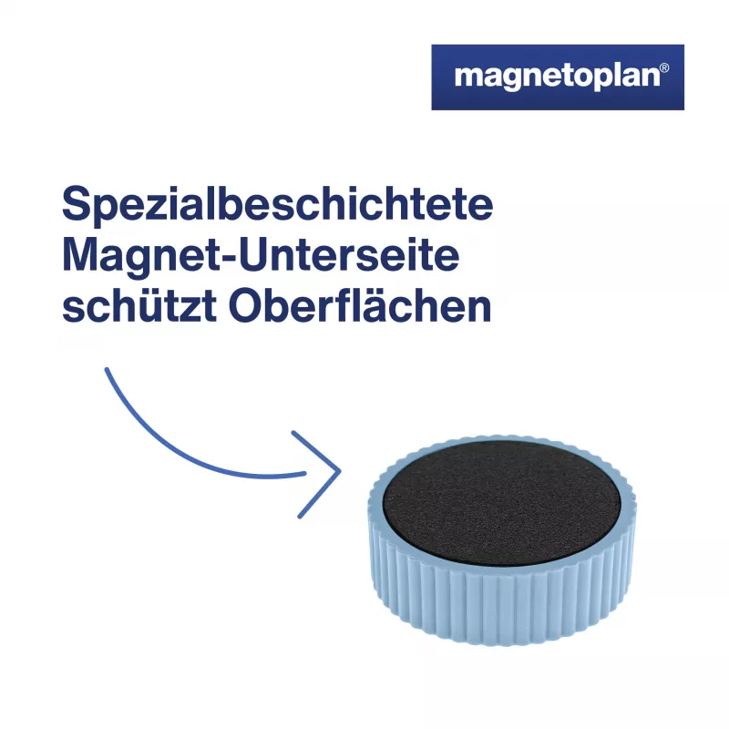 MAGNETOPLAN HOLTZ Discofix okrúhly magnet Magnum, modrý, plné feritové jadro, 2,0 kg prídržná sila (1660003)