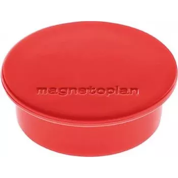 Magnetoplan Discofix okrúhly magnet farba červená s masívnym feritovým jadrom, prídržná sila 2,2 kg 1662006