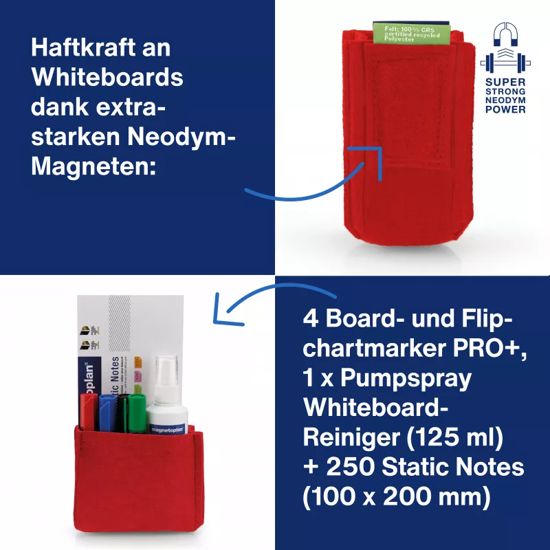 magnetoplan držiak na fixky magnetoTray big 1227706 červený (1227706)