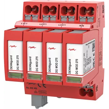 DEHN DEHNguard MP TNS 275 FM Typ 2 prepäťová ochrana, 4-pólová, 275V, 40kA, DIN lišta 942405