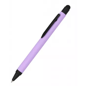 ONLINE SCHREIBGERÄTE hliníkové guľôčkové pero so stylusom, fialové, modrá náplň (32120/3D)