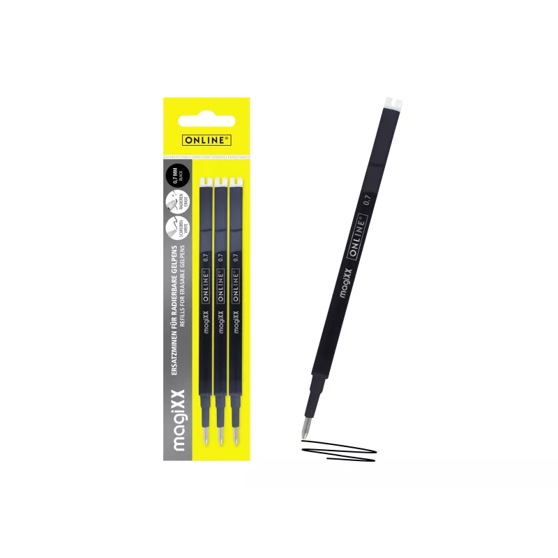ONLINE magiXX gélová náplň čierna 0,7 mm, balenie 3 ks 40161/3