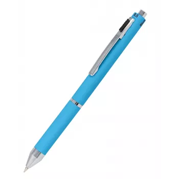 ONLINE 4-farebné guľôčkové pero Multipen modré (červená, modrá, čierna, sivá náplň), 1 kus 32072/3D