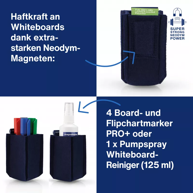 magnetoplan držiak na perá magnetoTray small 1227614 modrý (1227614)