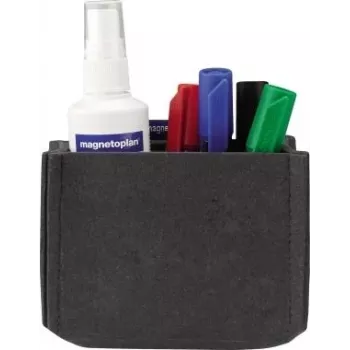 magnetoplan magnetoTray Medium sivý plstený držiak na perá, magnetický, zo 100% recyklovaných PET fliaš 1227701