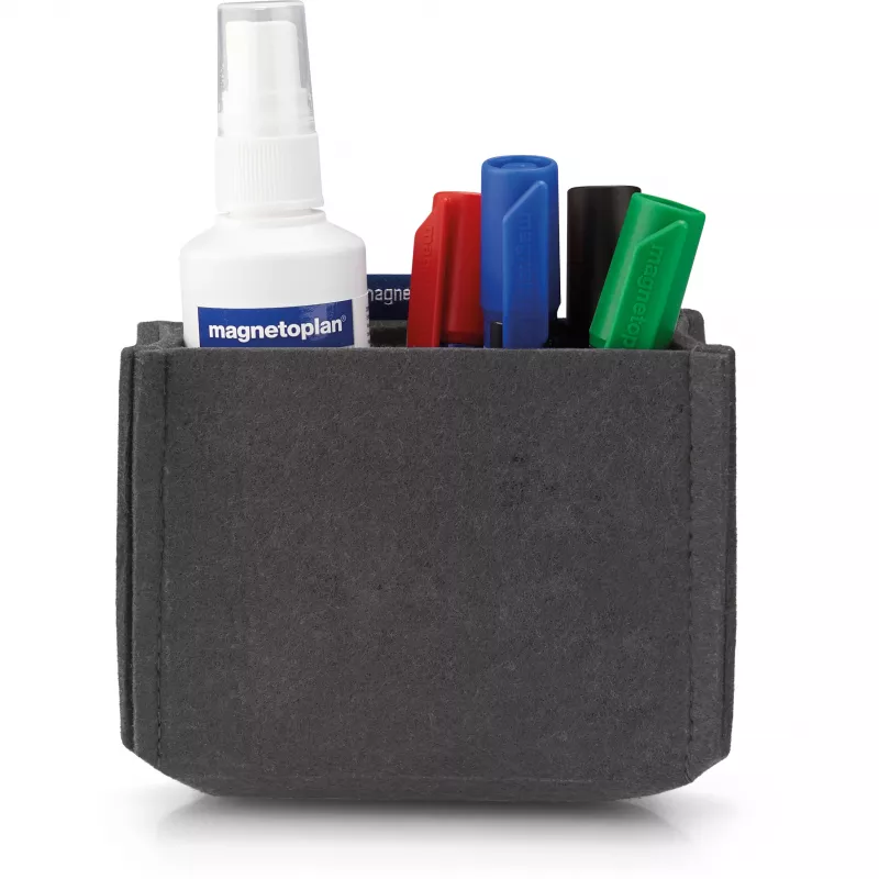 magnetoplan magnetoTray Medium sivý plstený držiak na perá, magnetický, zo 100% recyklovaných PET fliaš 1227701