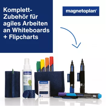 MAGNETOPLAN HOLTZ Whiteboard Essentials Kit modrá - hubka a magnetická podložka (1230914)