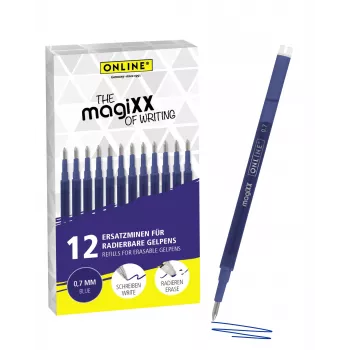 ONLINE magiXX gélové náplne modré 0,7 mm stredné, balenie 12 ks (40167)