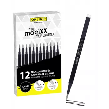 ONLINE magiXX gélová náplň čierna 0,7 mm, 12 kusov (40168)