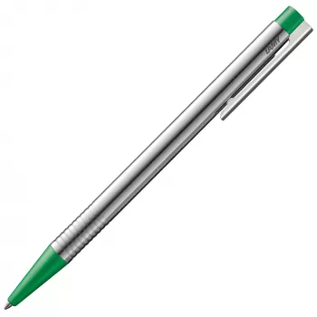 LAMY Logo guľôčkové pero, matný zelený lak, nerezové puzdro, M16 modrá náplň 1228040