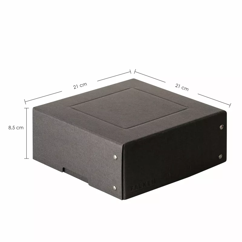 FALKEN PURE úložná krabica 200x200 mm pre 1050 listov, čierna, 21x21x8,5 cm 22001752000F