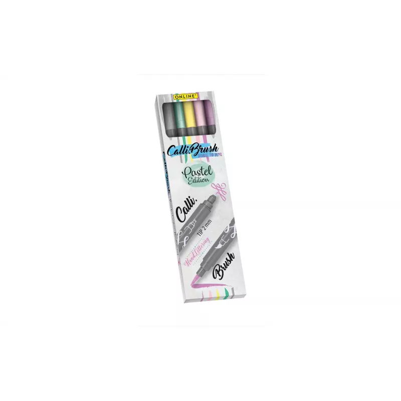 ONLINE USV 5 ONLINE® Calli.Brush Double pastelové štetčekové perá sortiment farieb (19079)