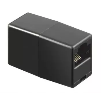 GoodConnections Alcasa MOD8-GC tienený RJ45 spojka, Cat.6, konektor samica na konektor samica, čierna