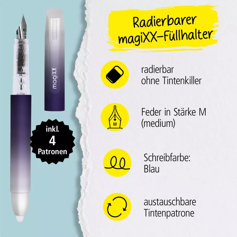 ONLINE magiXX levanduľové plniace pero, stredný hrot (M), fialové 70198