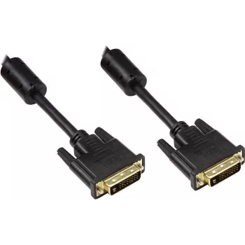 Good Connections DVI-D Dual Link kábel 24+1 konektor samec na konektor samec, pozlátené kontakty, feritové jadro, čierny, 1,8m (4310-DG2)