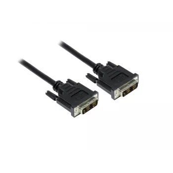 GoodConnections DVI-D Single Link kábel 18+1 konektor samec na konektor samec, 1,8m, čierny, pozlátený, dvojito tienený, HDCP, 1920x1200 4310-DD2
