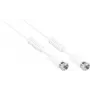 GoodConnections F-Type na F-Type koaxiálny kábel s feritovým jadrom, 100% tienený, 2,5 m, biely (S-FP25W)